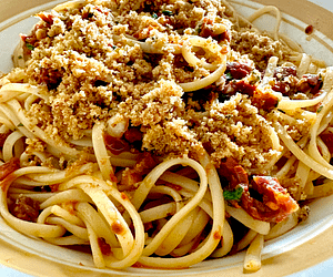Spaghetti with Sundried Tomato Pesto
